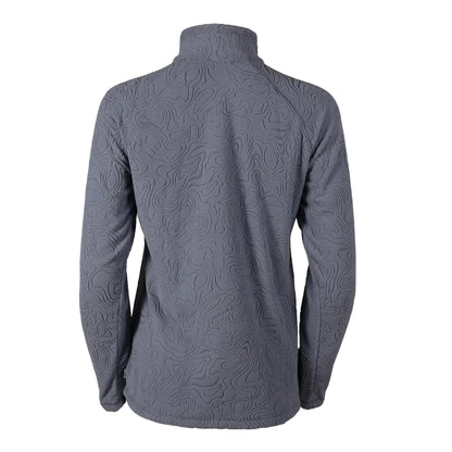 Chambray Blue - Back - Eddie Bauer Womens-Ladies Quest Quarter Zip Raglan Fleece Top
