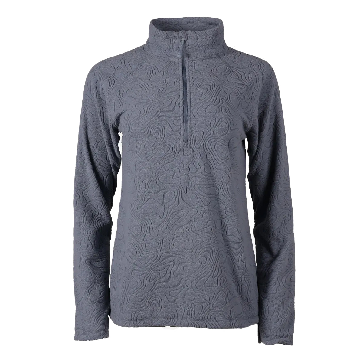 Chambray Blue - Front - Eddie Bauer Womens-Ladies Quest Quarter Zip Raglan Fleece Top