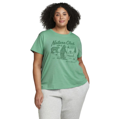 Seaglass - Front - Eddie Bauer Womens-Ladies Nature Club Bear T-Shirt