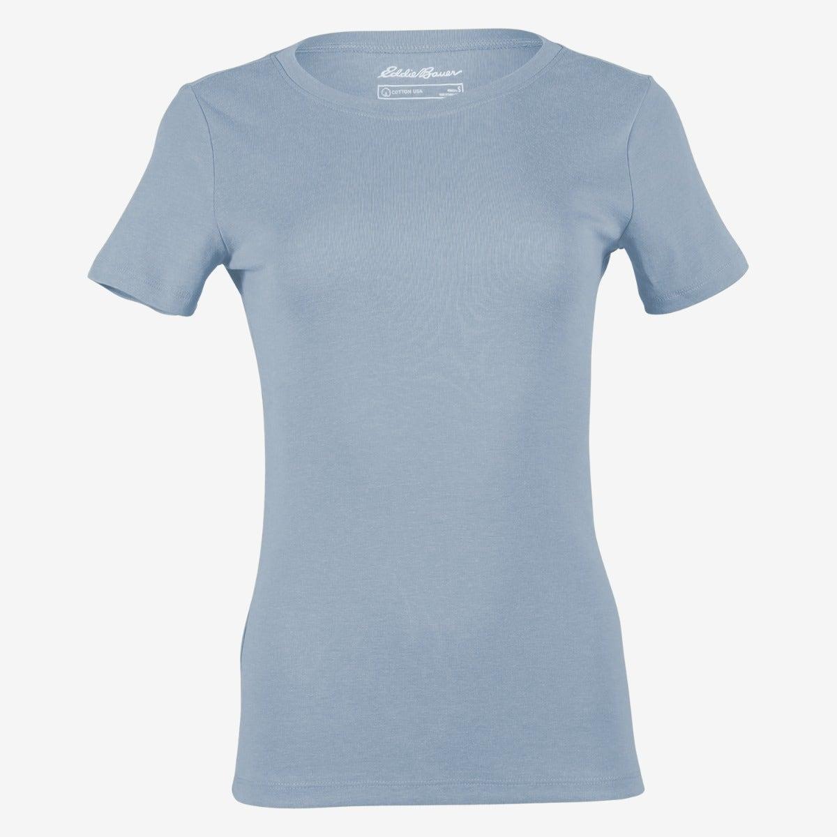 Slate Blue - Front - Eddie Bauer Womens-Ladies Favorite Crew Neck T-Shirt