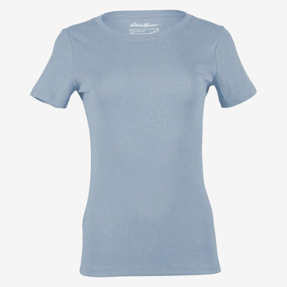 Slate Blue - Front - Eddie Bauer Womens-Ladies Favorite Crew Neck T-Shirt
