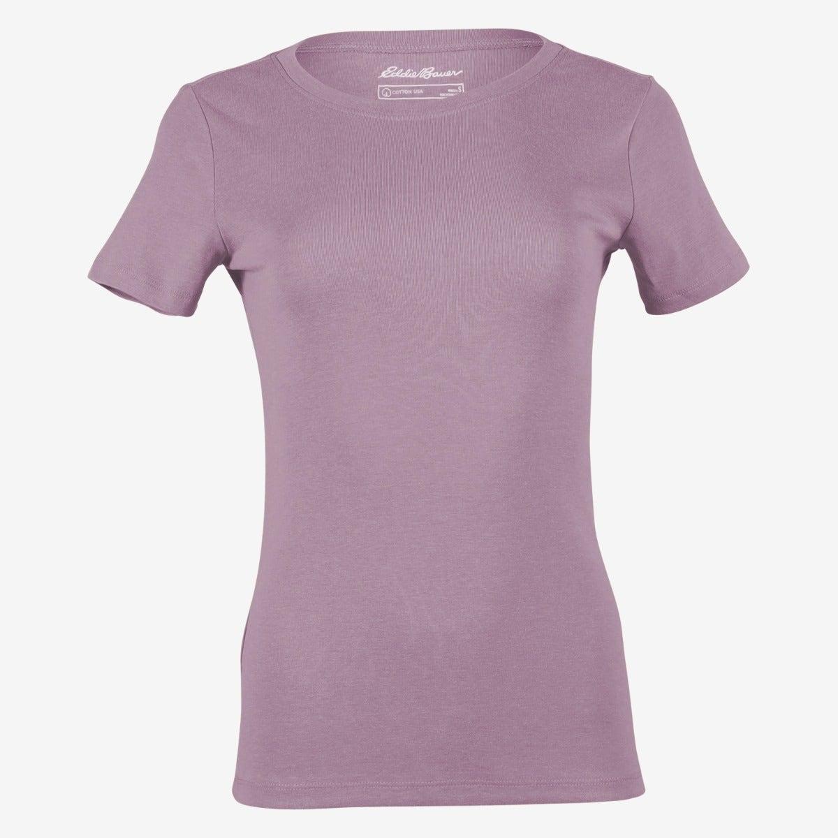 Dusty Iris - Front - Eddie Bauer Womens-Ladies Favorite Crew Neck T-Shirt