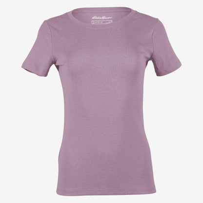 Dusty Iris - Front - Eddie Bauer Womens-Ladies Favorite Crew Neck T-Shirt