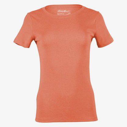 Dusty Coral - Front - Eddie Bauer Womens-Ladies Favorite Crew Neck T-Shirt