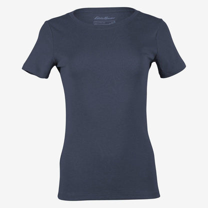 Heather Indigo - Front - Eddie Bauer Womens-Ladies Favorite Crew Neck T-Shirt