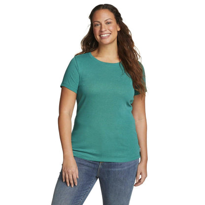 Dusty Jade - Front - Eddie Bauer Womens-Ladies Favorite Crew Neck T-Shirt