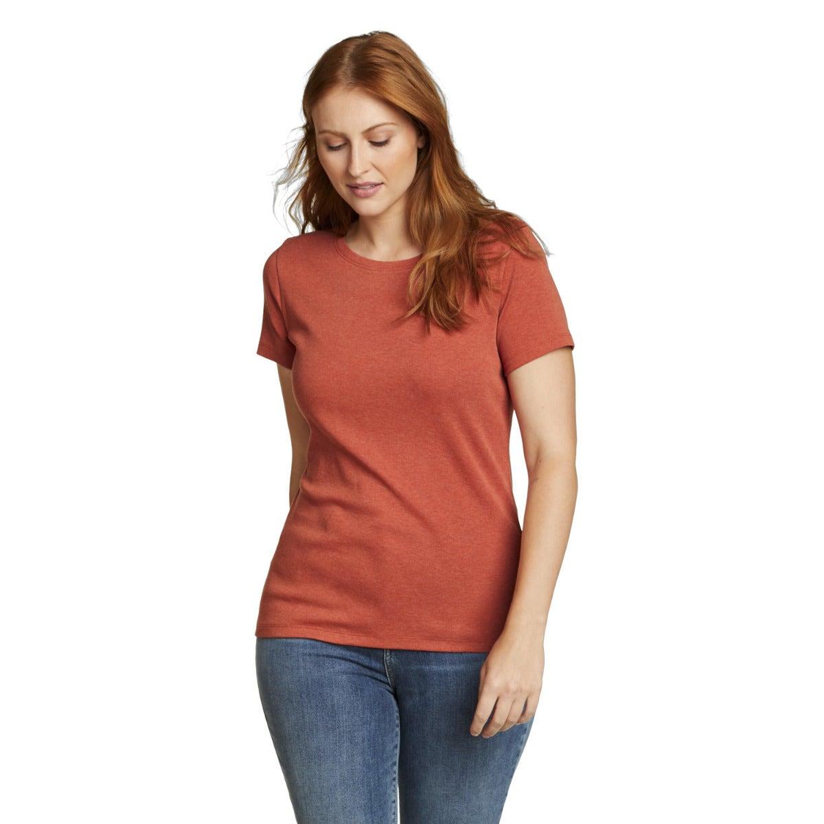 Spice - Front - Eddie Bauer Womens-Ladies Favorite Crew Neck T-Shirt