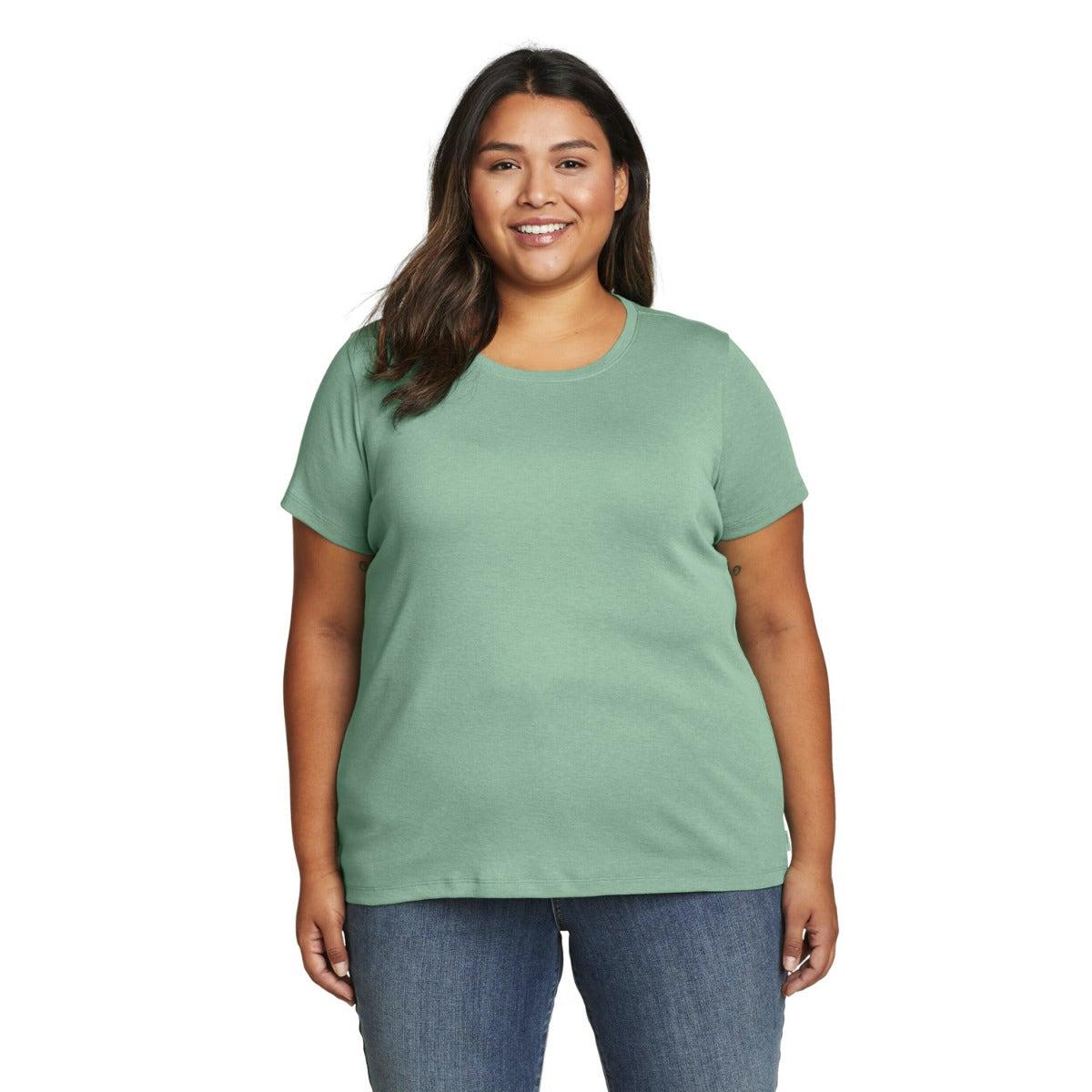Seaglass - Front - Eddie Bauer Womens-Ladies Favorite Crew Neck T-Shirt
