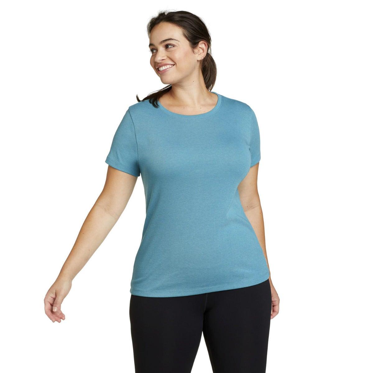Rain - Front - Eddie Bauer Womens-Ladies Favorite Crew Neck T-Shirt