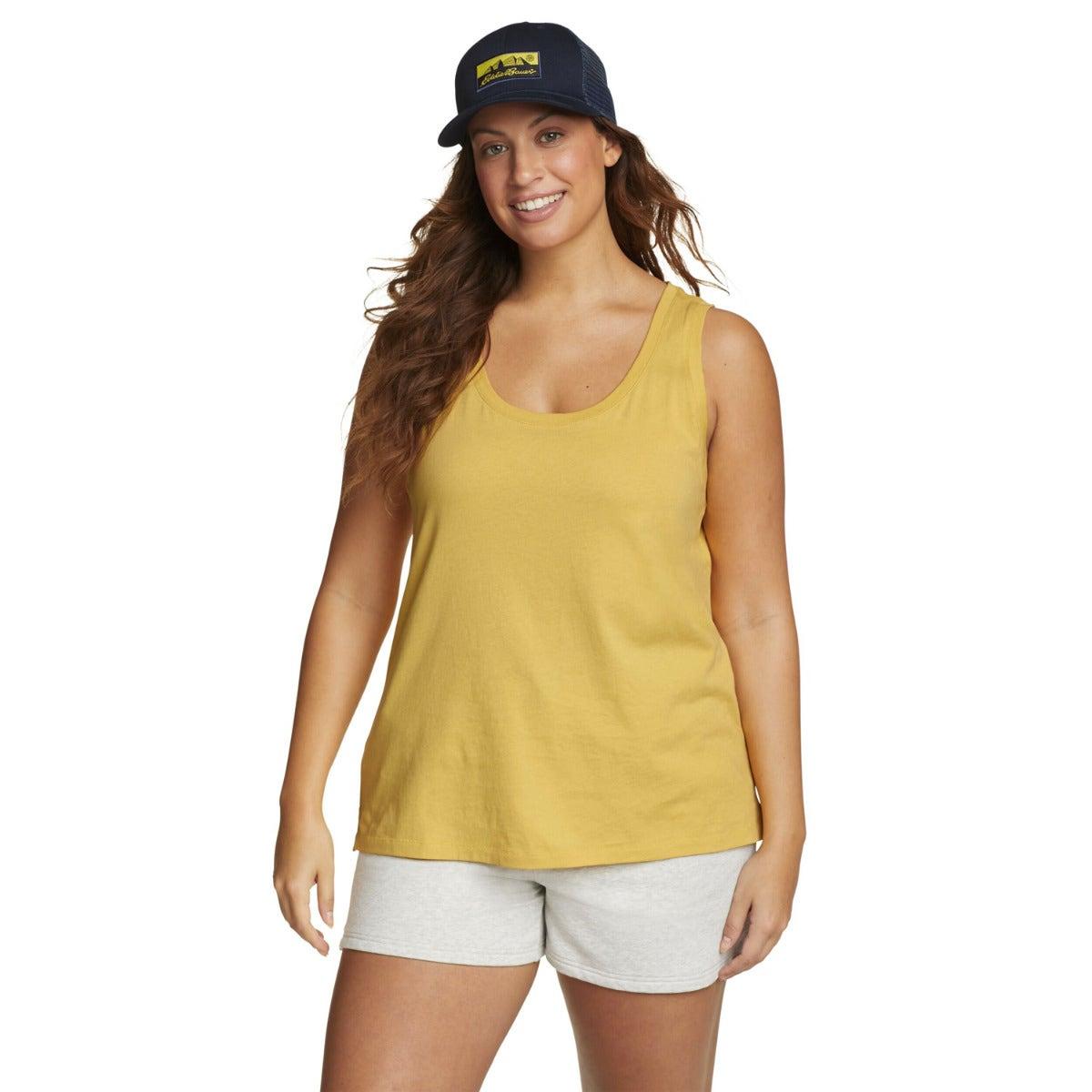 Topaz - Front - Eddie Bauer Womens-Ladies Everyday Essentials Scoop Neck Sleeveless Tank Top