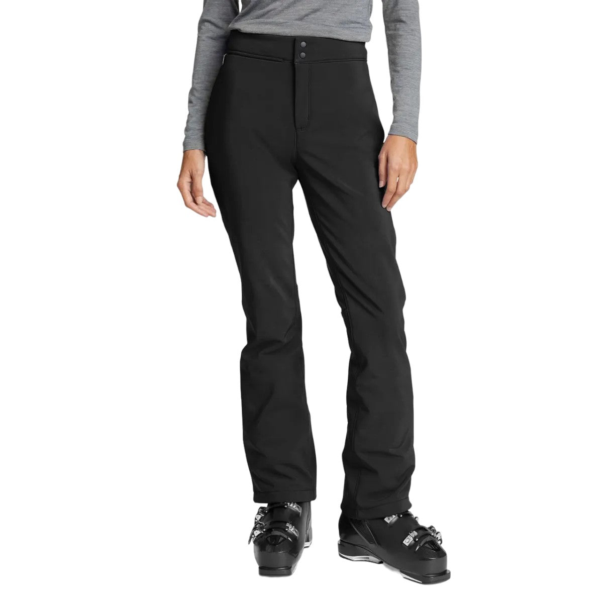 Black - Front - Eddie Bauer Womens-Ladies Aplenglow Stretch Ski Trousers
