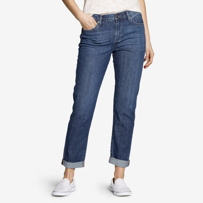 Heritage Wash - Front - Eddie Bauer Womens-Ladies Boyfriend Jeans