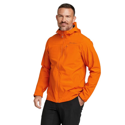 Rescue Orange - Front - Eddie Bauer Mens Could Cap 2 Stretch Waterproof Jacket