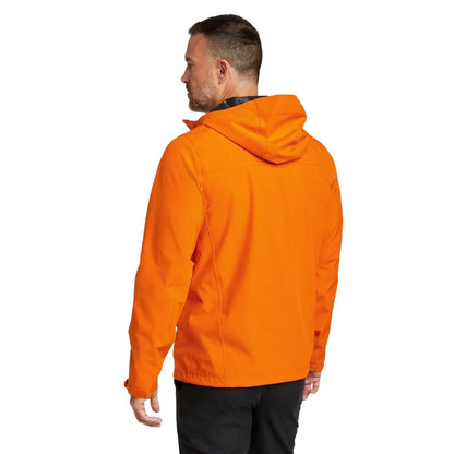 Rescue Orange - Back - Eddie Bauer Mens Could Cap 2 Stretch Waterproof Jacket