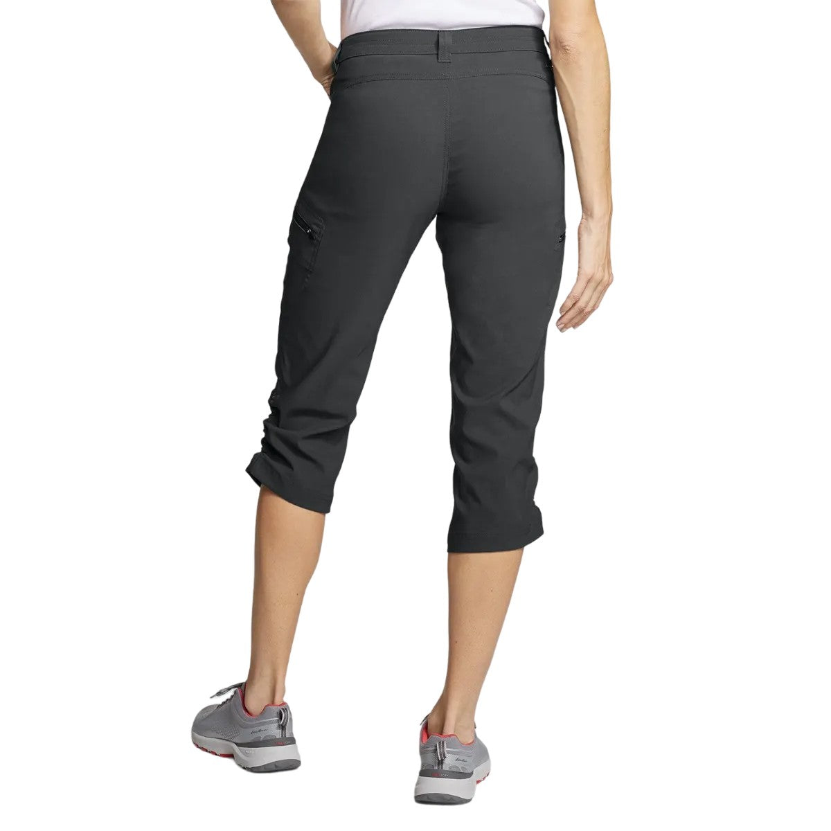 Dark Smoke - Back - Eddie Bauer Womens-Ladies Guide Capri Trousers