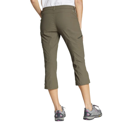 Slate Green - Back - Eddie Bauer Womens-Ladies Guide Capri Trousers