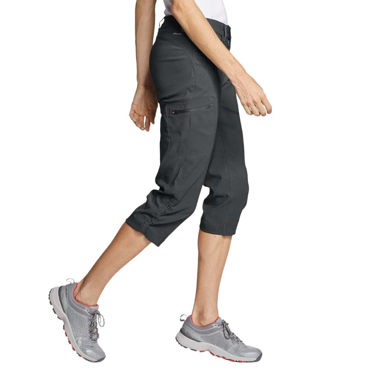 Dark Smoke - Side - Eddie Bauer Womens-Ladies Guide Capri Trousers