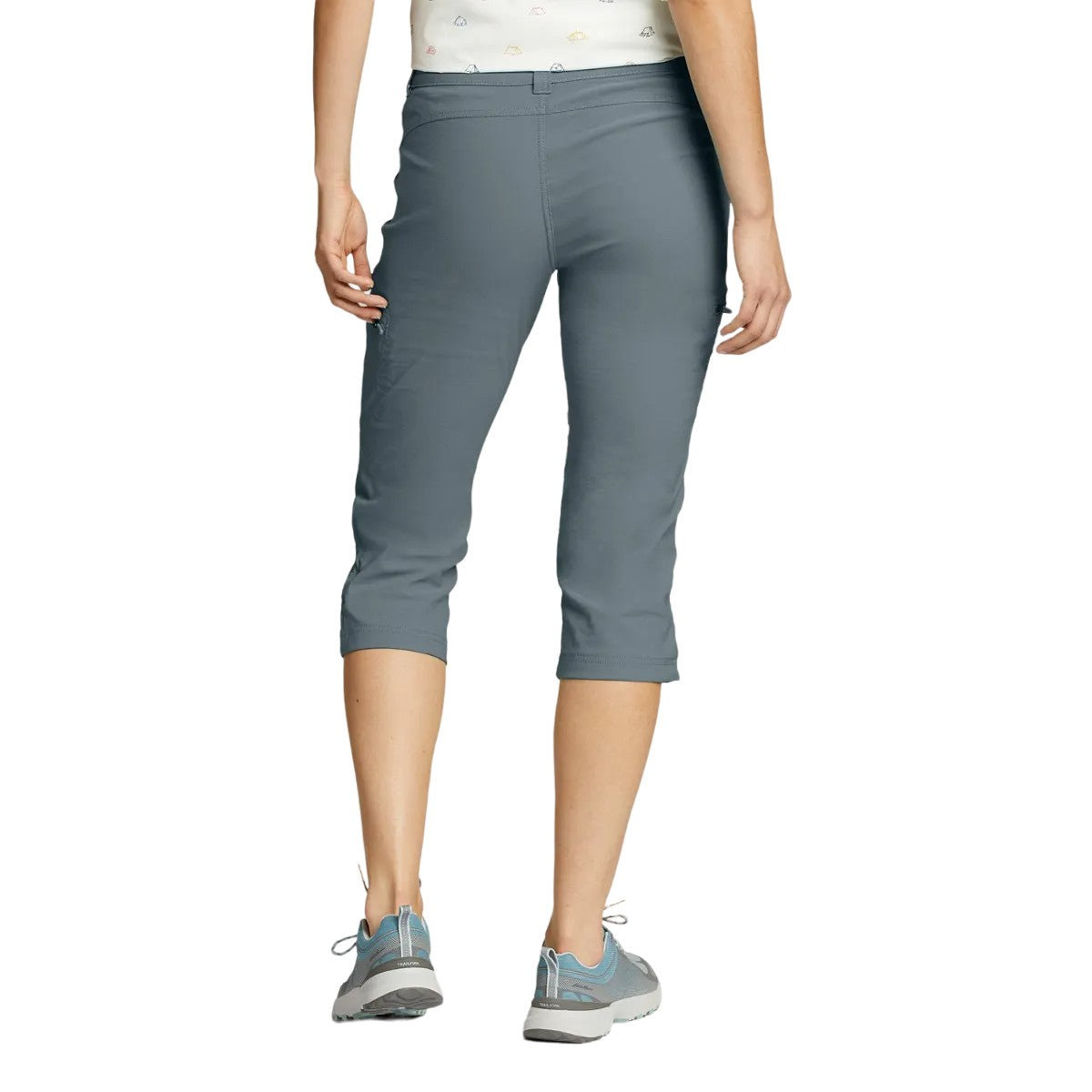 Graphite - Back - Eddie Bauer Womens-Ladies Guide Capri Trousers