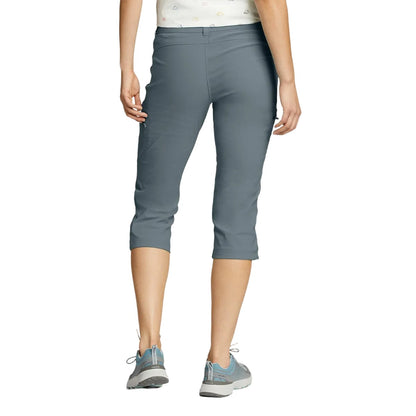 Graphite - Back - Eddie Bauer Womens-Ladies Guide Capri Trousers