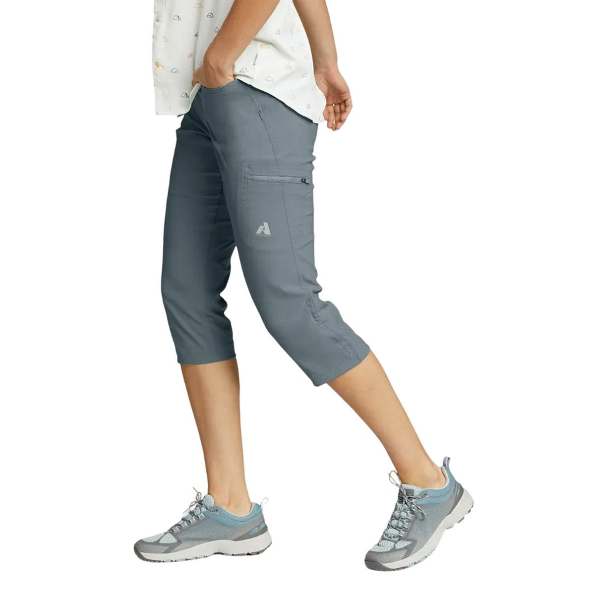 Graphite - Side - Eddie Bauer Womens-Ladies Guide Capri Trousers