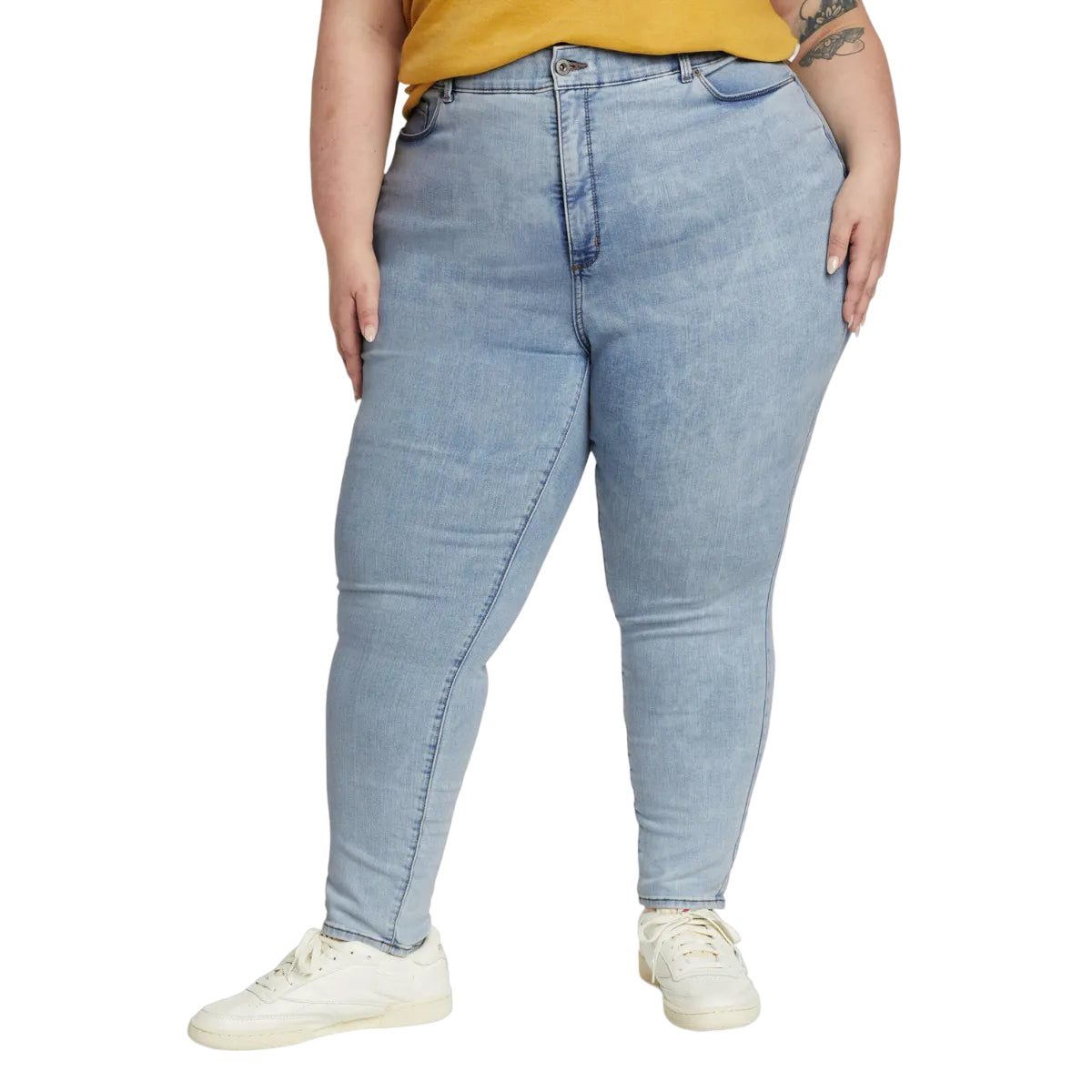 Blue Haze - Front - Eddie Bauer Womens-Ladies Voyager High Waist Skinny Jeans