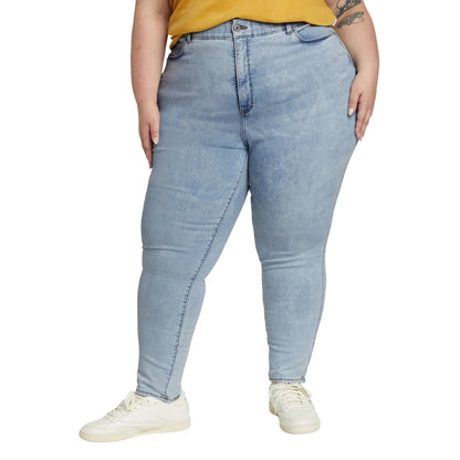 Blue Haze - Front - Eddie Bauer Womens-Ladies Voyager High Waist Skinny Jeans