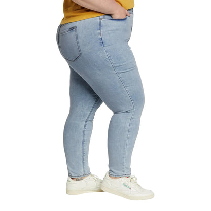 Blue Haze - Side - Eddie Bauer Womens-Ladies Voyager High Waist Skinny Jeans