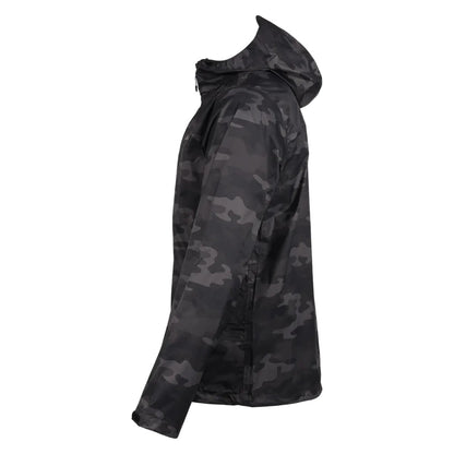 Grey - Side - Eddie Bauer Mens Cloud Cap Camo Waterproof Jacket