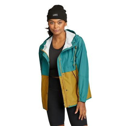 Dusty Jade - Side - Eddie Bauer Womens-Ladies Rainpac Colour Block Waterproof Jacket