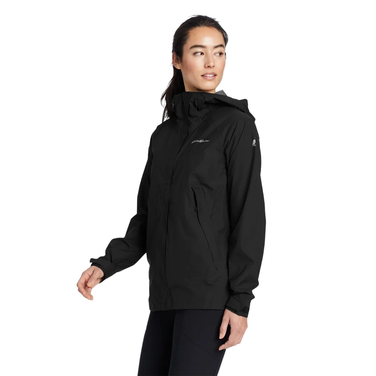 Black - Side - Eddie Bauer Womens-Ladies Super Sevens Waterproof Jacket