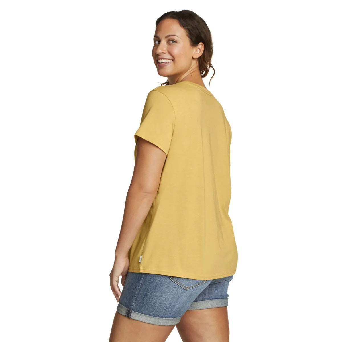 Topaz - Back - Eddie Bauer Womens-Ladies Mountain Logo T-Shirt