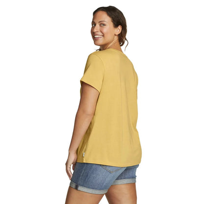 Topaz - Back - Eddie Bauer Womens-Ladies Mountain Logo T-Shirt