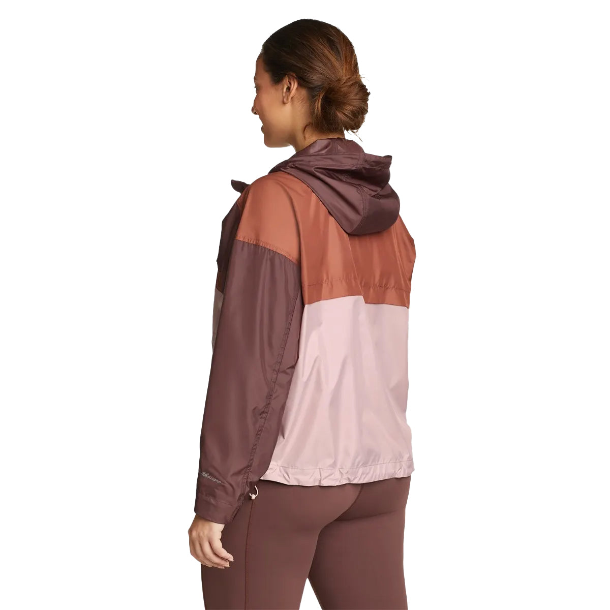 Redwood - Back - Eddie Bauer Womens-Ladies Momentum Colour Block UPF 50+ Full Zip Hoodie