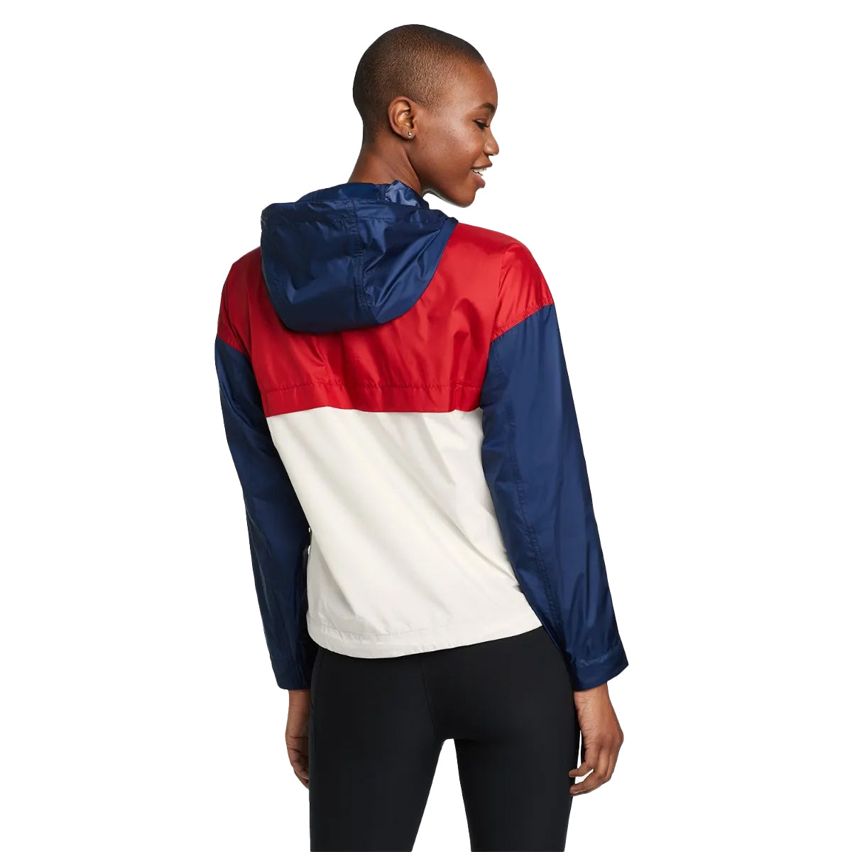 Med Indigo - Back - Eddie Bauer Womens-Ladies Momentum Colour Block UPF 50+ Full Zip Hoodie