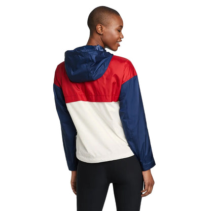 Med Indigo - Back - Eddie Bauer Womens-Ladies Momentum Colour Block UPF 50+ Full Zip Hoodie