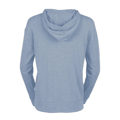 Blue Smoke - Back - Eddie Bauer Womens-Ladies Favorite Plain Hoodie