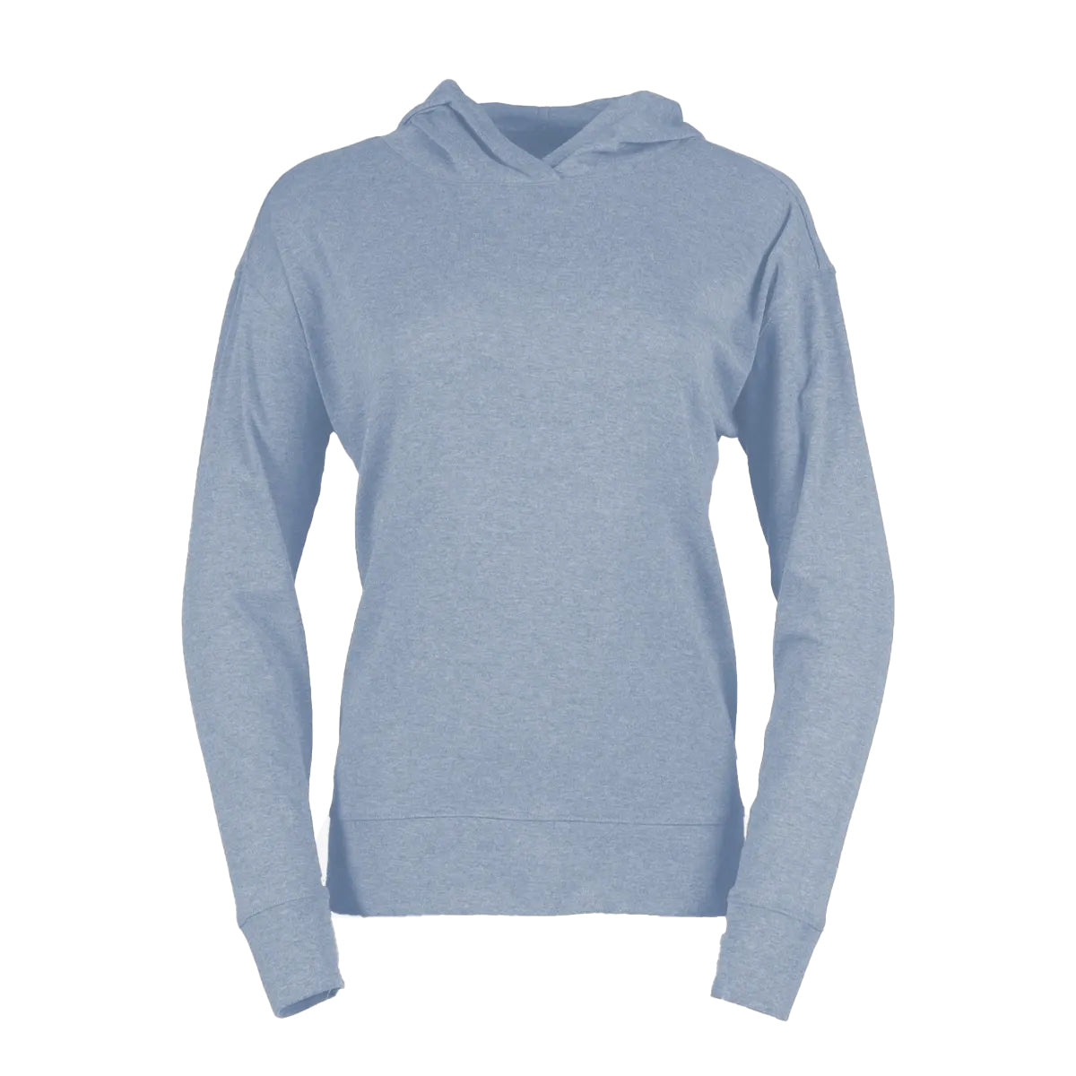 Blue Smoke - Front - Eddie Bauer Womens-Ladies Favorite Plain Hoodie