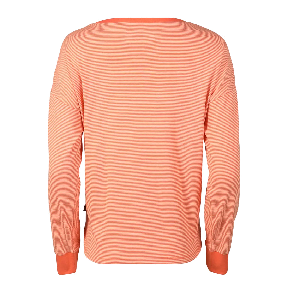 Dusty Coral - Back - Eddie Bauer Womens-Ladies Favorite Novelty Stripe Long-Sleeved T-Shirt