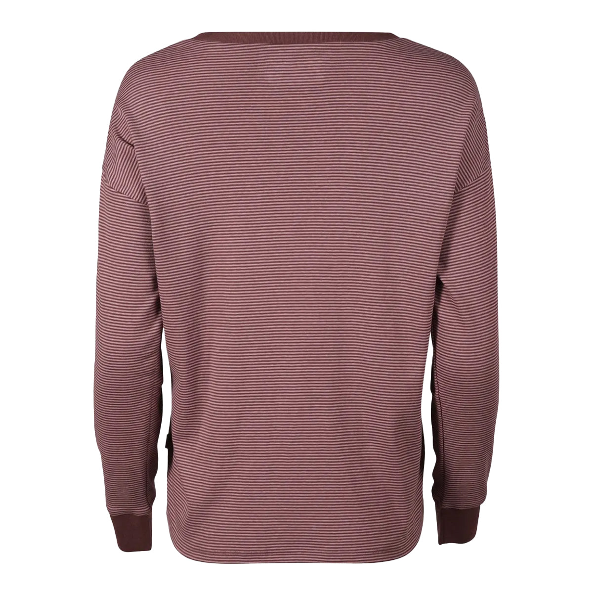 Dusty Violet - Back - Eddie Bauer Womens-Ladies Favorite Novelty Stripe Long-Sleeved T-Shirt