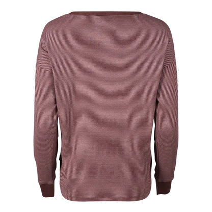 Dusty Violet - Back - Eddie Bauer Womens-Ladies Favorite Novelty Stripe Long-Sleeved T-Shirt