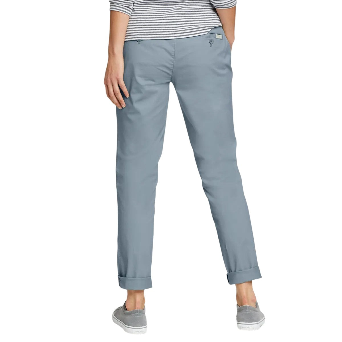 Cloudy - Back - Eddie Bauer Womens-Ladies Legend Washed Boyfriend Trousers