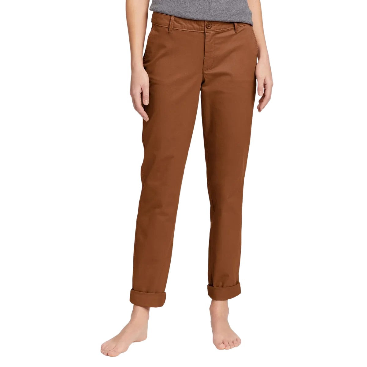 Tortoise - Front - Eddie Bauer Womens-Ladies Legend Washed Boyfriend Trousers