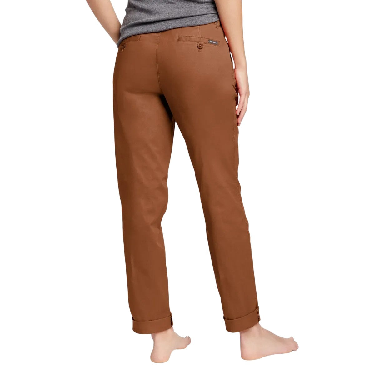 Tortoise - Back - Eddie Bauer Womens-Ladies Legend Washed Boyfriend Trousers