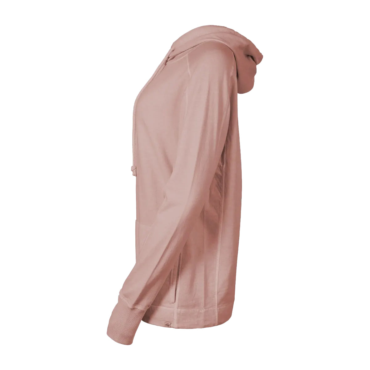 Pale Pink - Side - Eddie Bauer Womens-Ladies Mineral Wash Terrycloth Hoodie