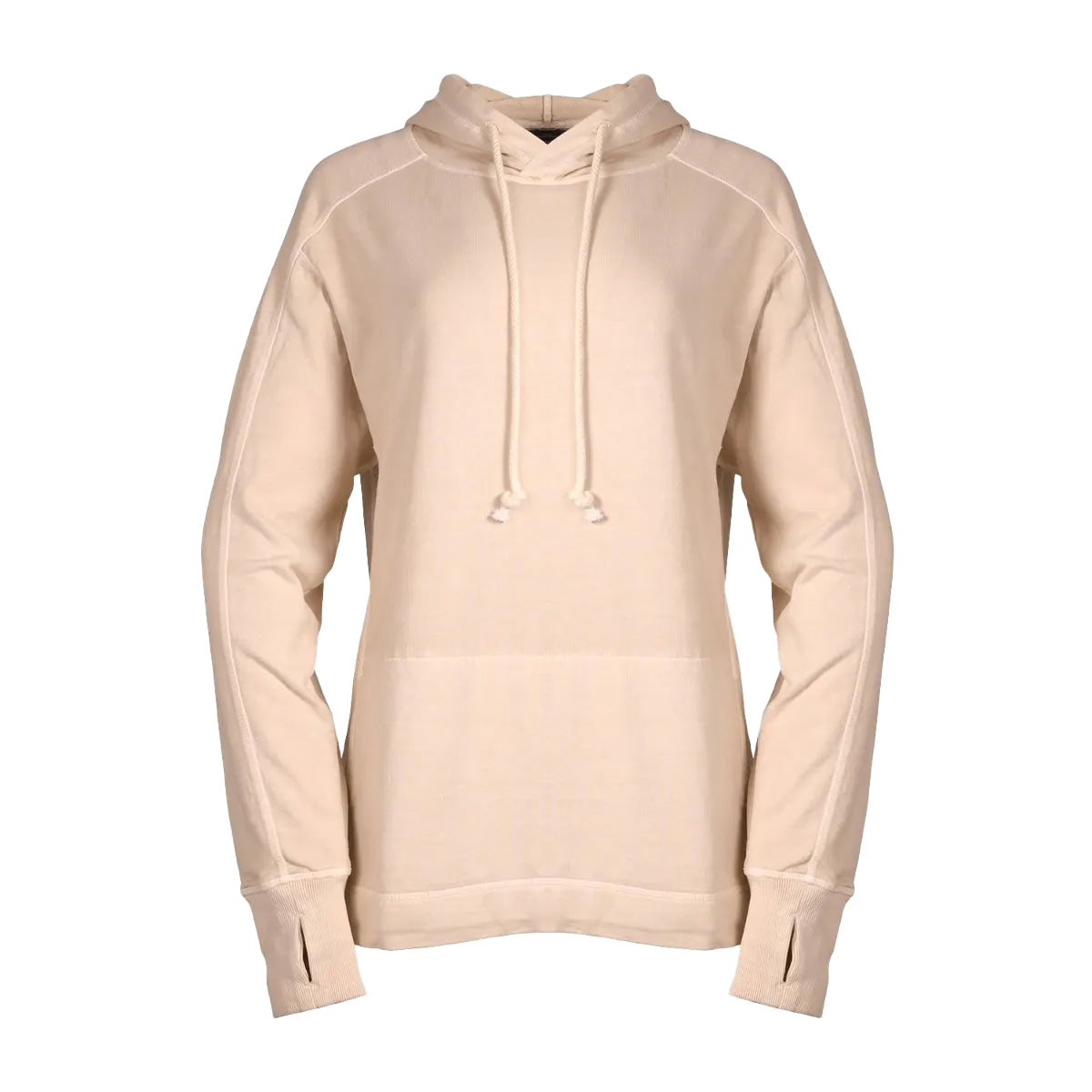 Ecru - Front - Eddie Bauer Womens-Ladies Mineral Wash Terrycloth Hoodie
