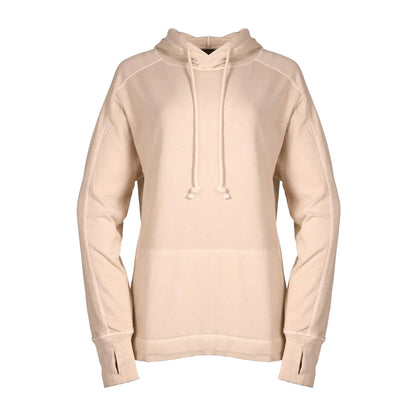 Ecru - Front - Eddie Bauer Womens-Ladies Mineral Wash Terrycloth Hoodie