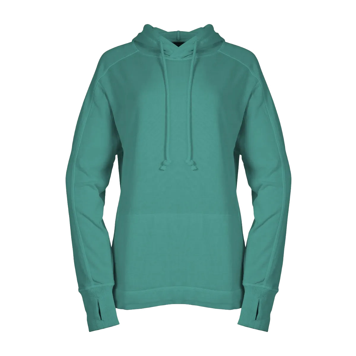 Dusty Jade - Front - Eddie Bauer Womens-Ladies Mineral Wash Terrycloth Hoodie