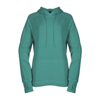 Dusty Jade - Front - Eddie Bauer Womens-Ladies Mineral Wash Terrycloth Hoodie