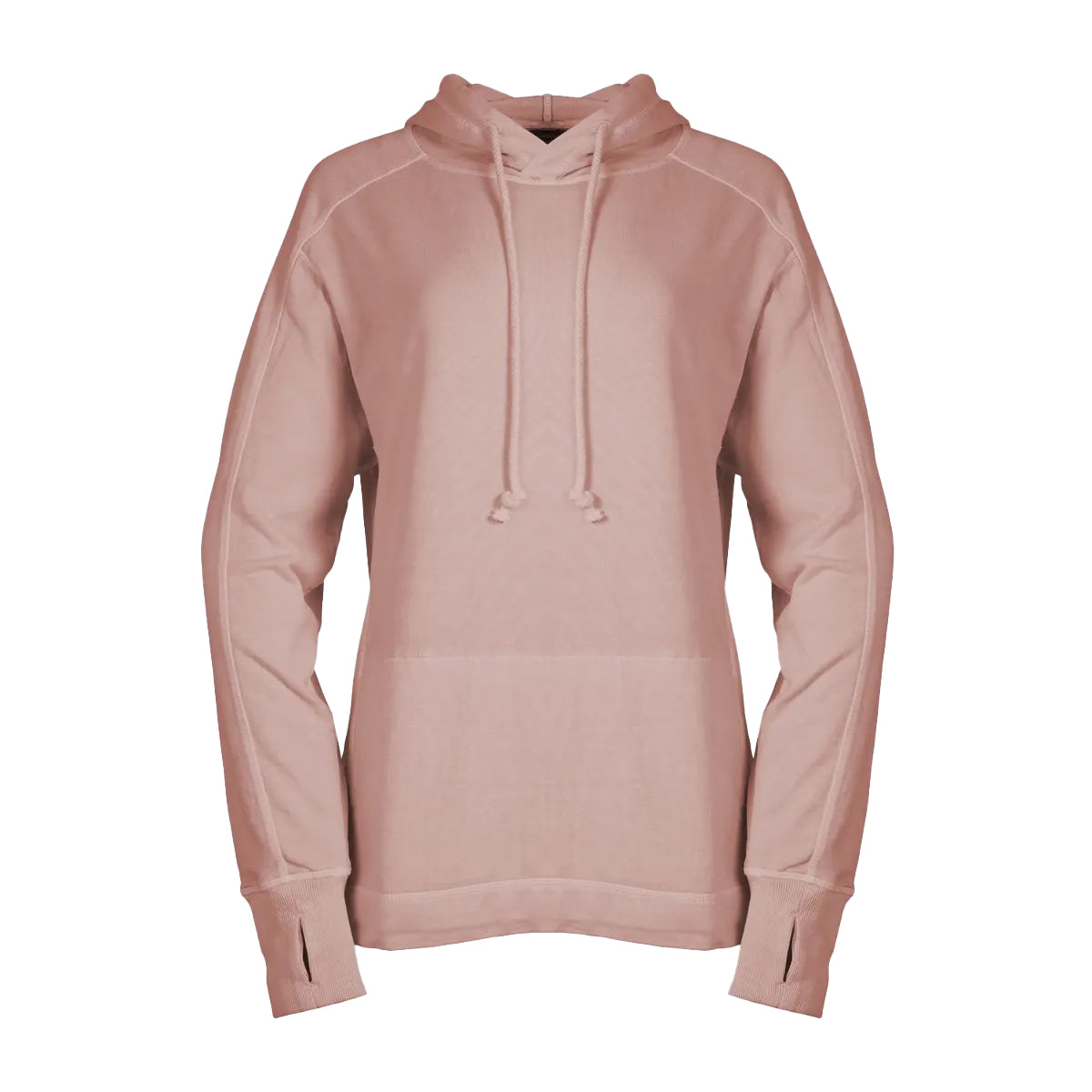 Pale Pink - Front - Eddie Bauer Womens-Ladies Mineral Wash Terrycloth Hoodie
