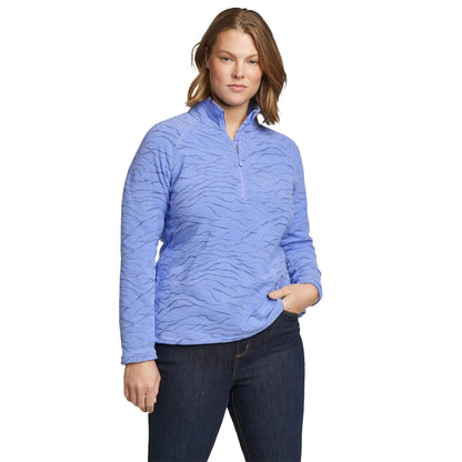 Viola - Front - Eddie Bauer Womens-Ladies Quest Abstract Quarter Zip Raglan Fleece Top